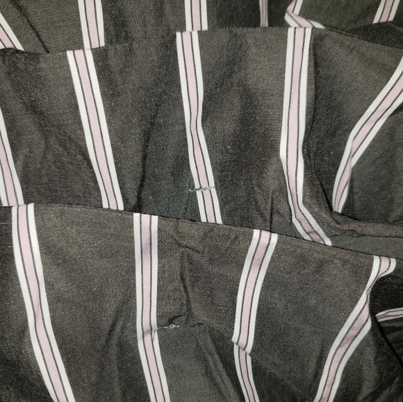 Stem & Vine 3X off shoulder gray pink stripe top - Picture 13 of 15